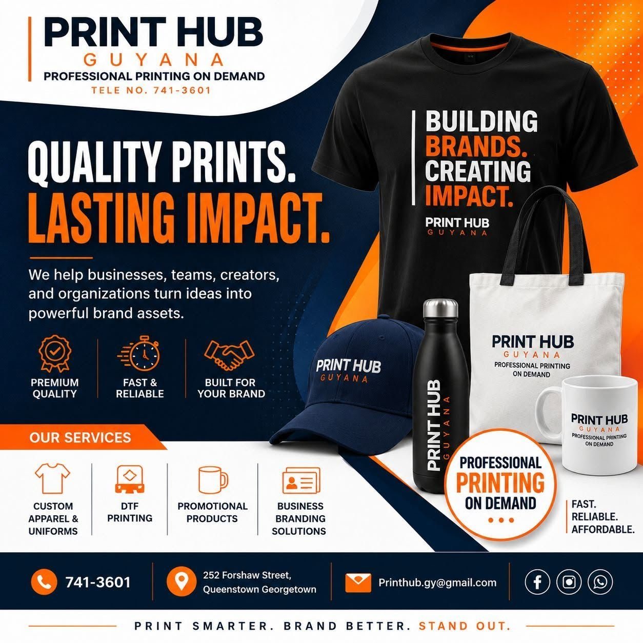 PrintHub.GY — custom apparel, drinkware and promotional products